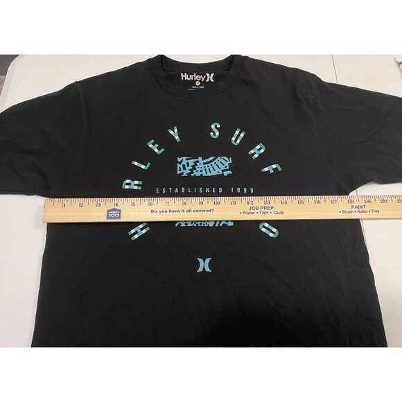 Hurley Surf Co. Men's Black Blue Cotton Graphic T Shirt Size M (18" pit to pit) - Picture 4 of 7